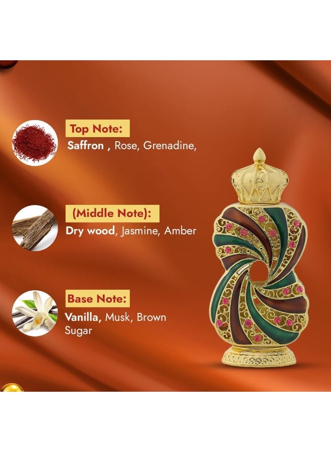 الحرمين عطر الحرمين تناسق زيت عطري 12 مل | عطر مركز خالٍ من الكحول للجنسين | رائحة تدوم طويلاً - Image 3