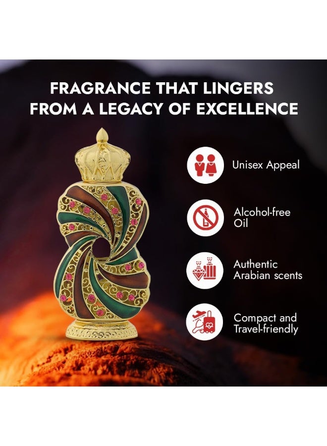 الحرمين عطر الحرمين تناسق زيت عطري 12 مل | عطر مركز خالٍ من الكحول للجنسين | رائحة تدوم طويلاً - Image 4