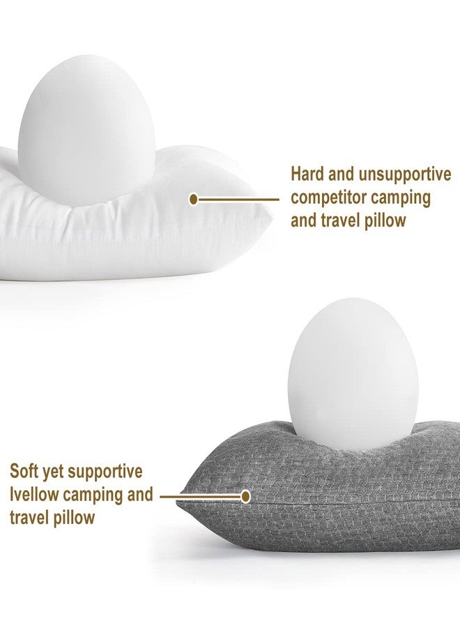 Ivellow Travel Pillow Compressible Camping Pillow for Sleeping Shredded Memory Foam Pillow Compact Firm Supportive for Adults Kids Outdoor Backpacking Hiking Essential Gear - Image 4