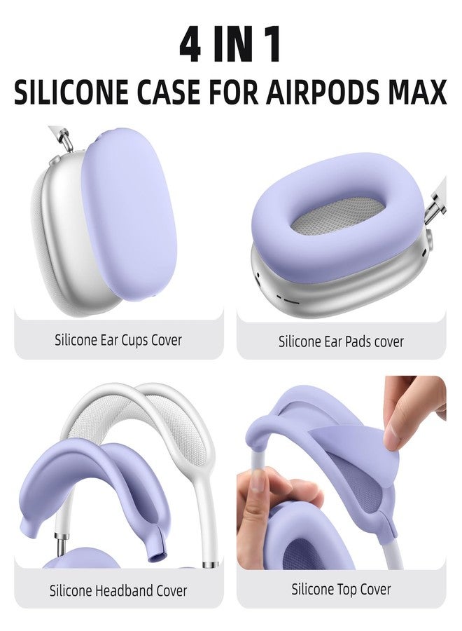 Lerobo Case Cover for AirPods Max Headphones, Clear Soft Silicone Earcup Case Cover/Anti-Scratch Earpad Case Cover/Overhead Cover,Transparent Accessories Protective Cover for Apple AirPods Max, Pink - Image 2
