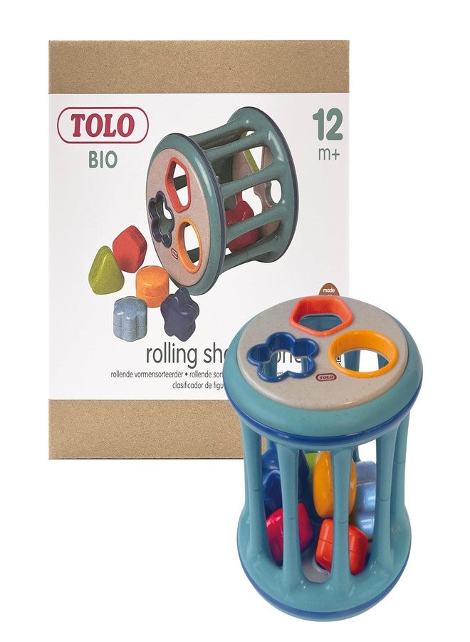 Tolo Rolling Shape Sorter | Interactive Toy for Babies 12+ Months | Includes 6 Colorful Shapes with Rattling Sounds | Develops Shape Recognition, Hand-Eye Coordination & Fine Motor Skills - Image 1