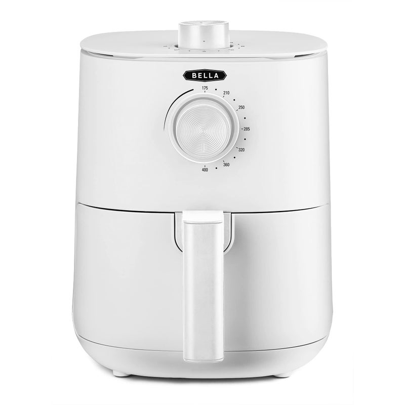 Bella BELLA 3 Qt Manual Air Fryer Oven and 5in1 Multicooker with Removable Nonstick and Dishwasher Safe Crisping Tray and Basket 1400 Watt Heating System Matte White