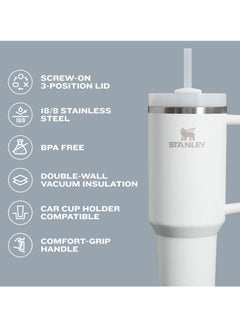 Stanley Stanley Quencher H2.0 Tumbler with Handle & Straw 30 oz | Twist On 3-Way Lid | Cupholder Compatible for Travel | Insulated Stainless Steel Cup | BPA-Free | Frost  - Image 4