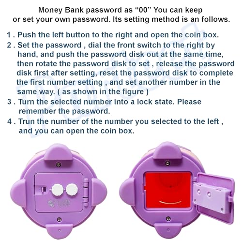 PARTEET Space Shape Gullak Money Bank with Number Code Lock | Secure Piggy Bank for Kids & Adults | Unique Coin Savings Box | Ideal Gift with Password Protection, Coin Box for Kids (Assorted Color) - Image 5