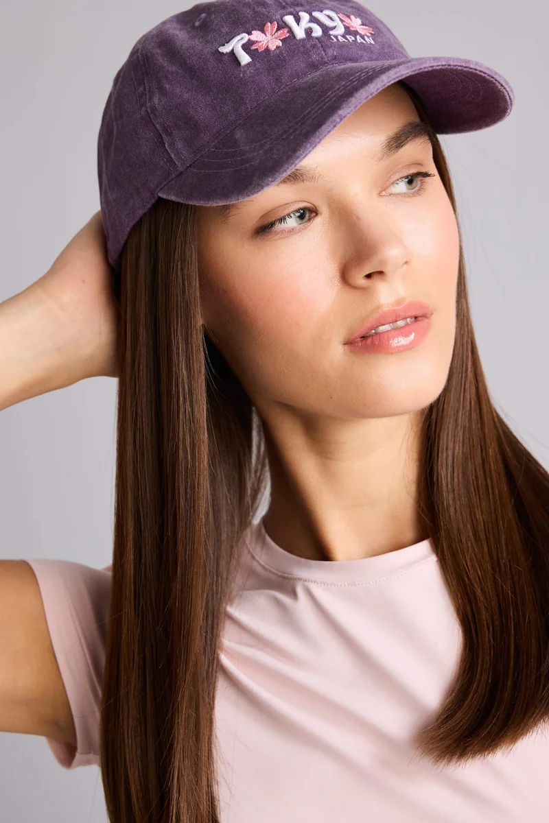Woman Denim Embroidered Hat