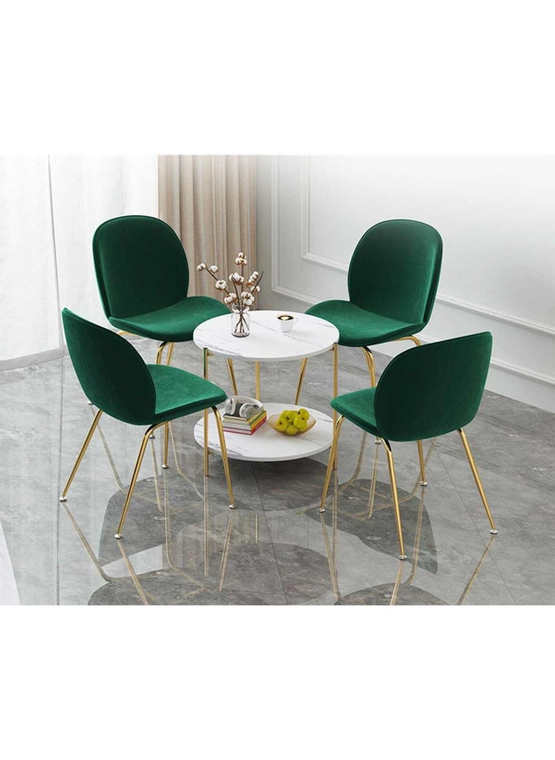 Generic Metal bedside coffee table end side table desk nordic marble glass home sofa tables light luxury living room side table  - Image 4