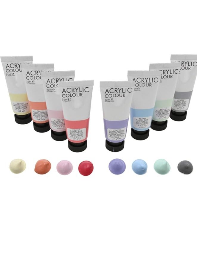 ART RANGERS Art Rangers-Acrylic Paint Soft Pastel Set of 8 Tubes 22 ml  - Image 5