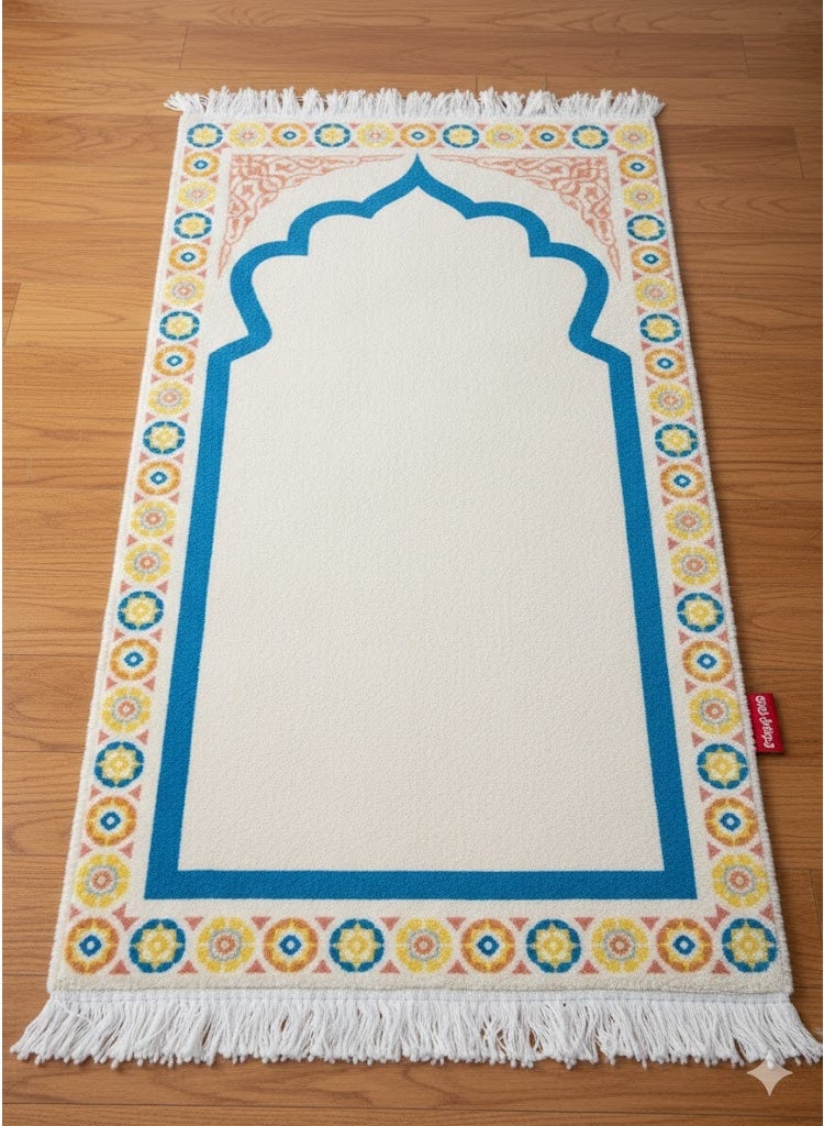 سجادة صلاة مبطنة مطبوعة- إطار ملون