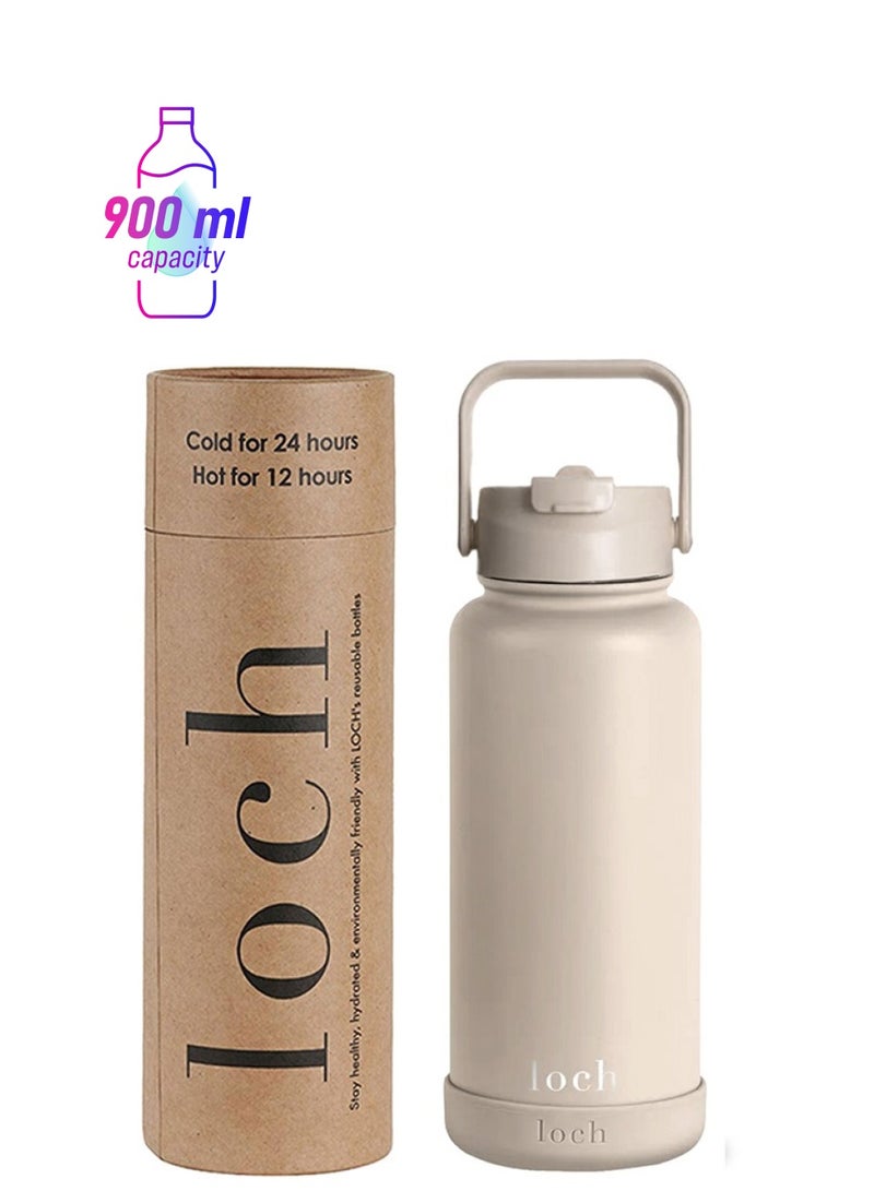 لوك زجاجة بيج طيني أحادية اللون 900 مل - Image 1