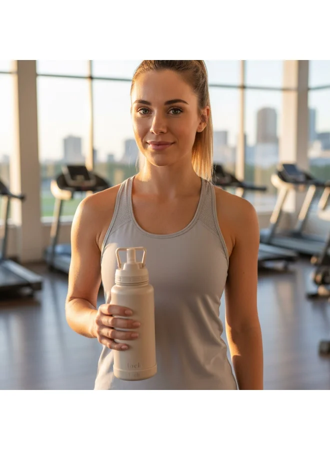 لوك زجاجة بيج طيني أحادية اللون 900 مل