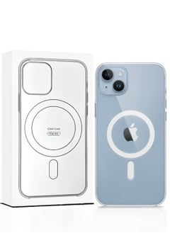 Magnetic Magnetic mobile phone case (iPhone 14 Plus), compatible with MagSafe, thin transparent mobile phone cover, shockproof, made of thermoplastic polyurethane  - Image 1