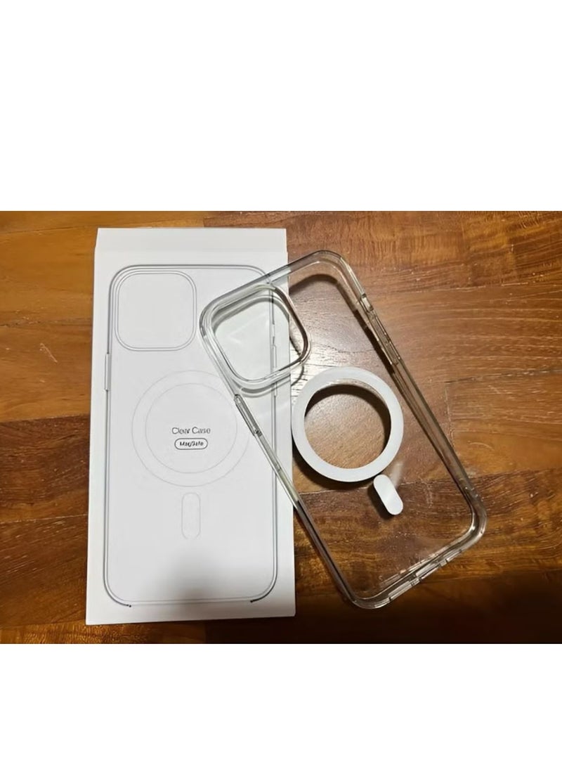 ماجنيتك جراب مغناطيسي لموبايل (آيفون 14 بلس) متوافق مع ماج سيف MagSafe، غطاء جوال شفاف رفيع ومضاد للصدمات, مصنوع من مادة البولي يوريثين حراري - Image 2
