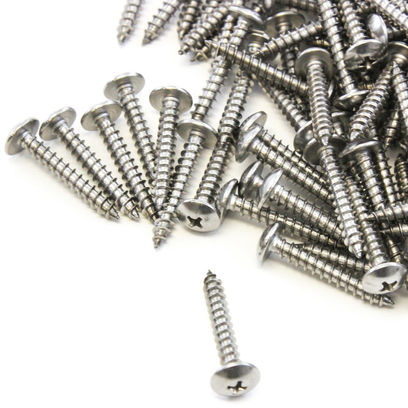 160 Piece Truss Head Screw Set for Dock Bumper Installation Marine Grade Stainless Steel 10 x 114 Inches SS