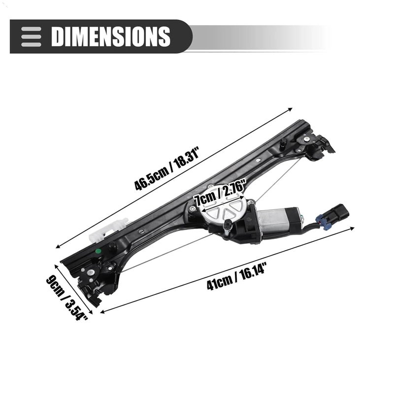Front Left Right Window Regulator Assembly Compatible for Fiat 500 1.4L 2012-2019 No.68070267AC 68070266AC(Front Right) - Image 5