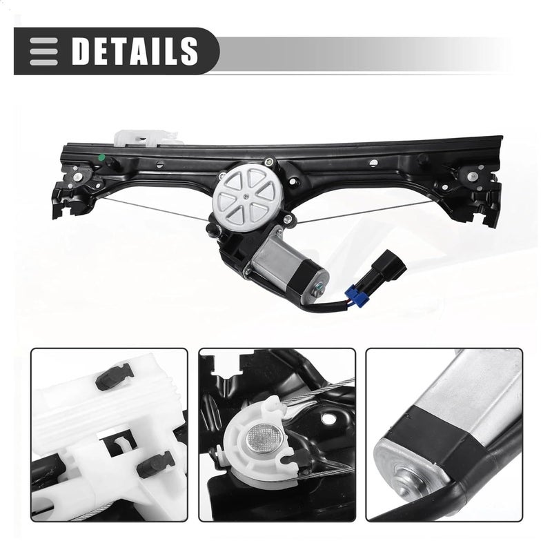 Front Left Right Window Regulator Assembly Compatible for Fiat 500 1.4L 2012-2019 No.68070267AC 68070266AC(Front Right) - Image 4