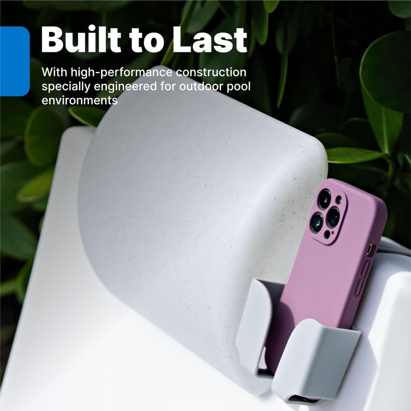 Step2 Vero Pool Lounger Accessories, Poolside Pillow, Cup Holder, Phone Holder, Compatible with Vero Collection, Waterproof, Indoor/Outdoor Use, Made of Durable Plastic, Gray - Image 5