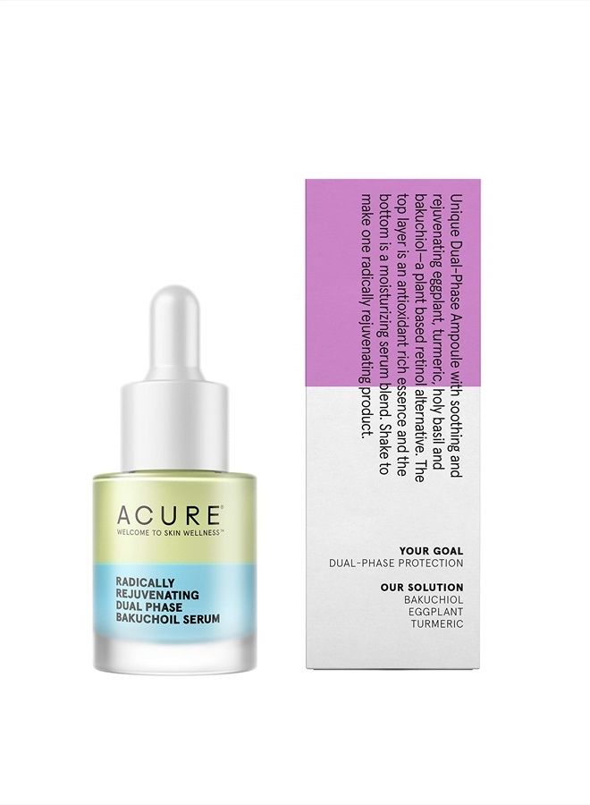 Acure سيروم باكوشيول ثنائي الطور المجدد بشكل جذري، 100% نباتي، يوفر دعم مضاد للشيخوخة، باذنجان وكركم، يهدئ، يرطب وغني بمضادات الأكسدة، 0.67 أونصة سائلة - Image 5