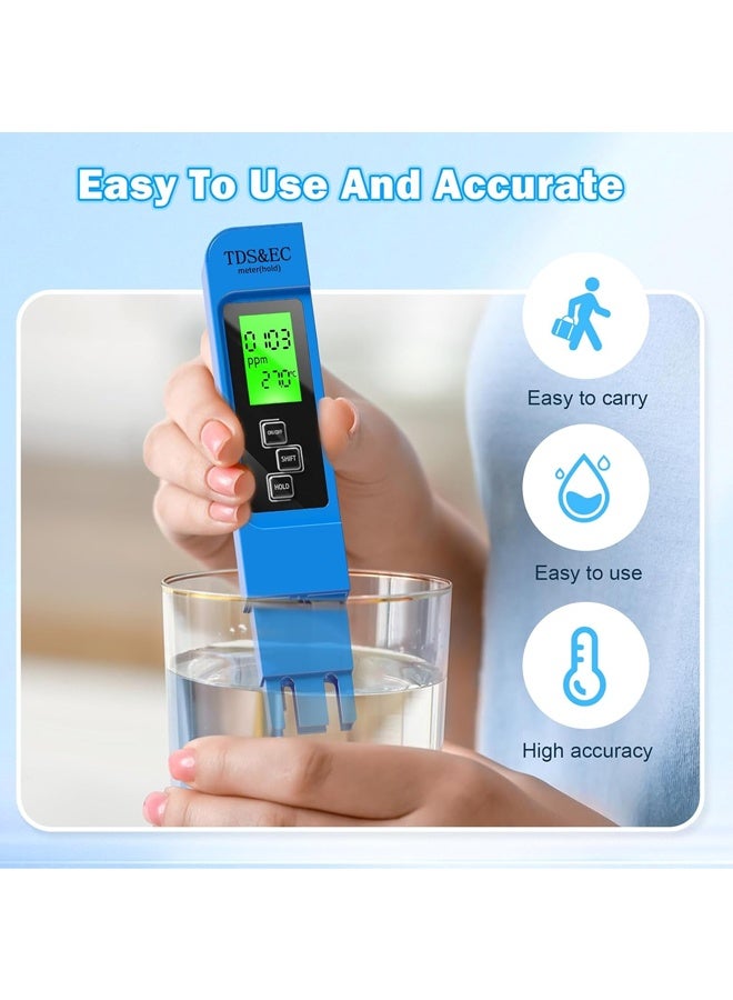 PULUZ New 4 in 1 Tds Meter Digital Water Tester -TDS EC & Temperature(°C,°F) Meter, Accurate & Reliable Digital Water Testing Kits for Drinking Water, RO/DI System,Aquarium etc - Image 5