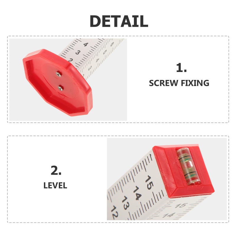Floor Tile Leveling System Contour Gauge With Four Sided Scale Precision Ruler For Interior Finish And Ceiling Installation Masonry Positioning Tool - Image 2