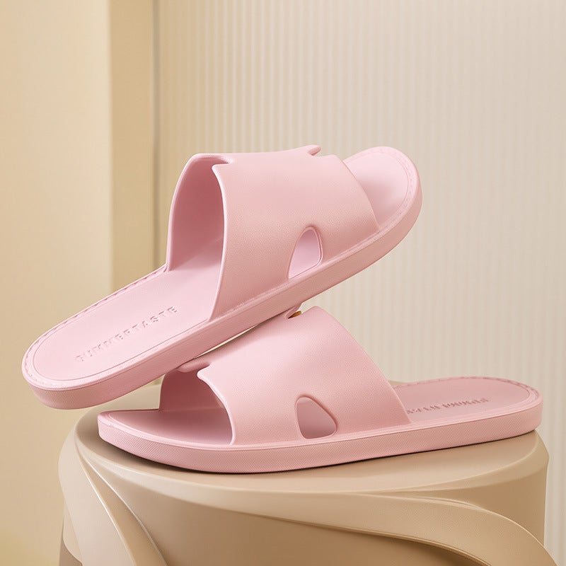 SUMMERTASTE Women's Summer EVA Bath Slippers – Non-Slip, Waterproof, Thick Sole, Unisex Indoor Slide Sandals for Couples