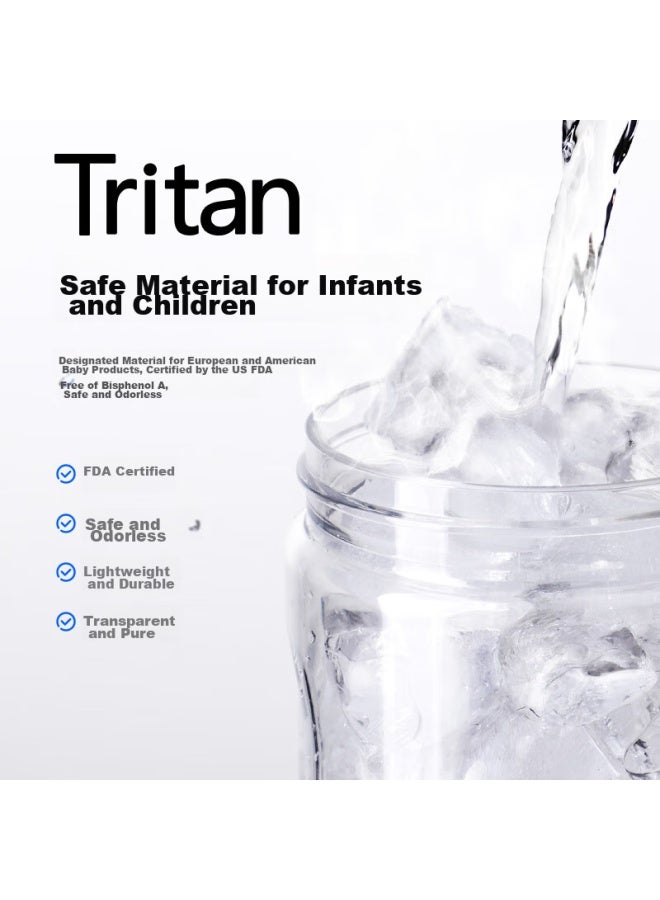 Fga Fuguang Plastic Cup, Large Capacity Sports Water Bottle, Children's Cup, Tritan Cup For Pregnant Women And Adults, Straw Cup, Portable, Summer Use - Image 1