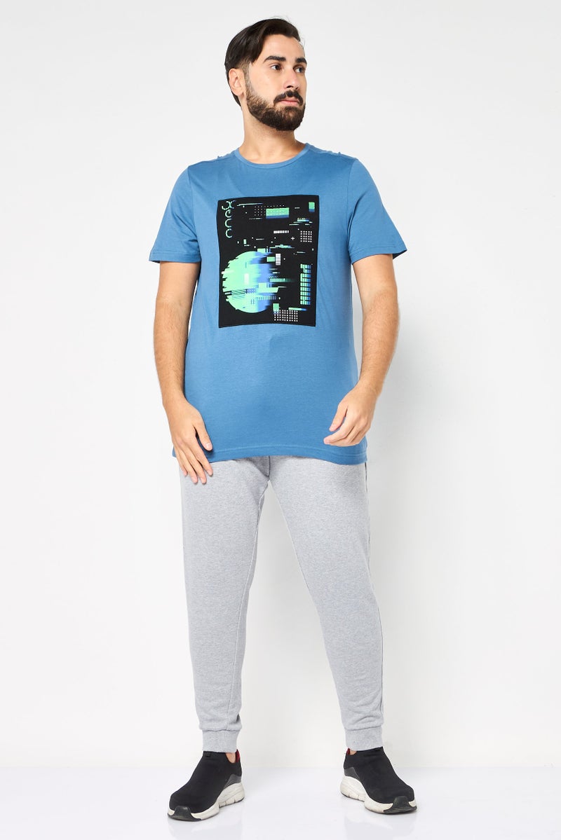 PUMA One8 Men Slim Fit Short Sleeves Graphic Print Outdoor T-Shirt, Blue - Image 2