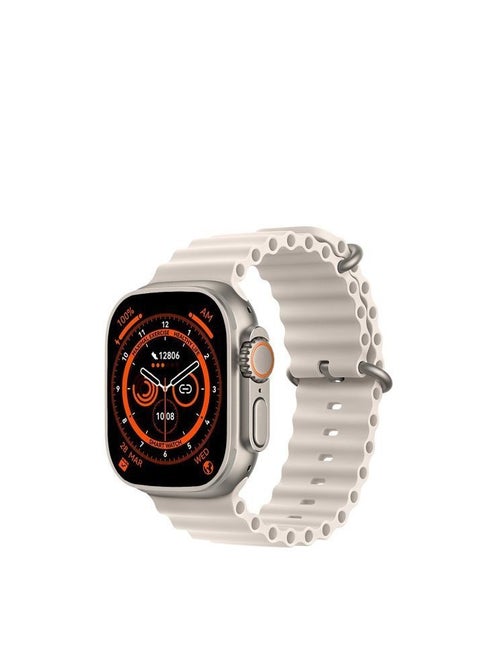 Series 8 T800 Ultra Smart watch with NFC and Wireless Charging - White