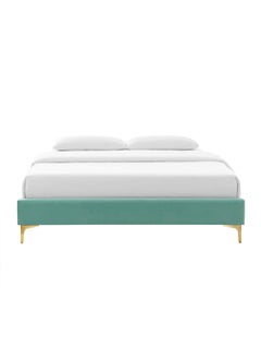 A to Z Furniture Sutton Velvet Bed 120x200cm Twin size Bed in Teal Color 
