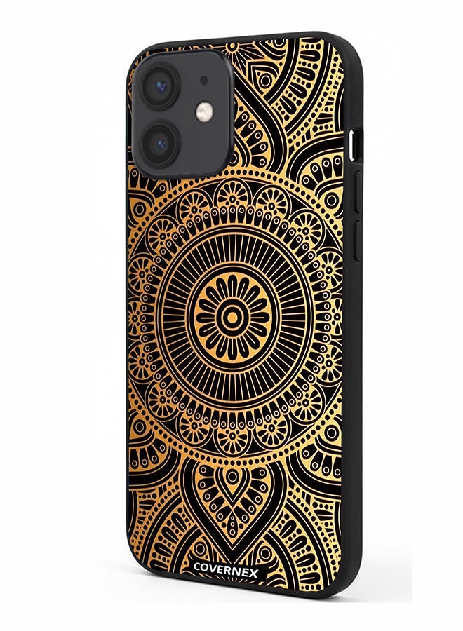 Covernex Apple iPhone 12 Mini Protective Case Cover Printed Featuring Mamdala Geometric Pattern - Image 1