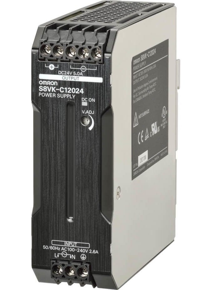 Omron S8VK C12024 24 فولت تيار مستمر 5 أمبير مزود طاقة نوع سكة 