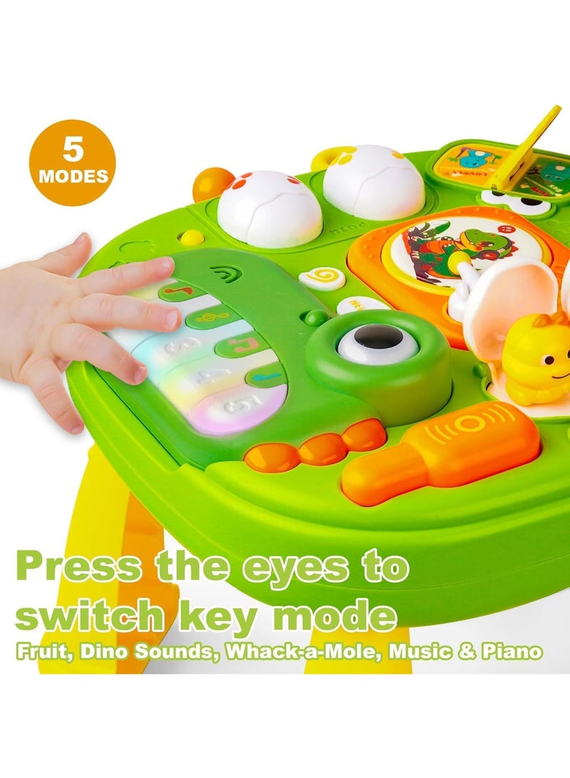 Baby Activity Table Toys for 6-12 Months, Dinosaur Learning Table Musical Toys, Educational Baby Activity Center, Standing Play Table for Toddlers 1 2 3 Year Old - Image 5