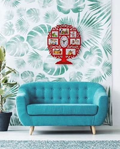 Harbour Analog Latest Stylish New Models Wall Clock with Photo Frames for Home Living Room Hall Bedroom (Size Height 58 CM X Width 48CM)- Home Decor Big Size Wall Clock Mz WL 5 - Image 4