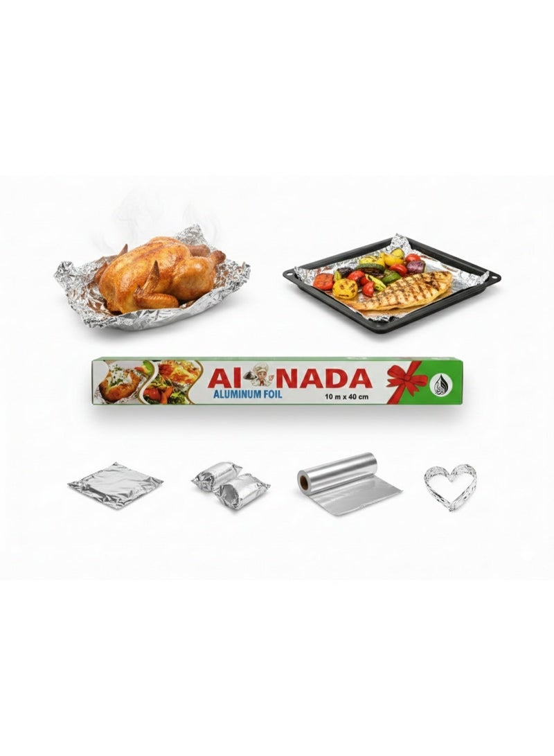 Aluminum Foil Roll Buy 1 Get 1 Free 2 Roll × 10 m x 40 cm - Powerful Savings Offer Double Protection for Food - Image 4