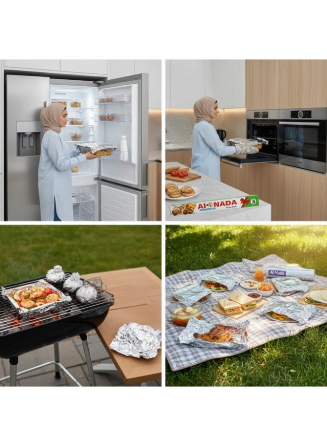 Aluminum Foil Roll Buy 1 Get 1 Free 2 Roll × 10 m x 40 cm - Powerful Savings Offer Double Protection for Food - Image 3