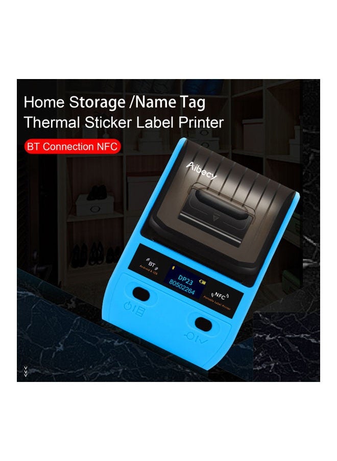 NIBEMINENT Portable Thermal Label Printer Blue  - Image 3