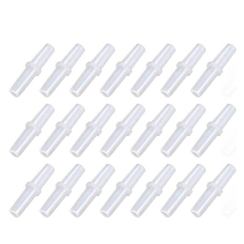 VAYINATO® 20Pcs (White) Straight Plastic Aquarium Tubing Connectors, Aquarium Air Tube Connector | Air Tubing Pipe Joint Connector Adapter Air Pump Accessories - Image 3
