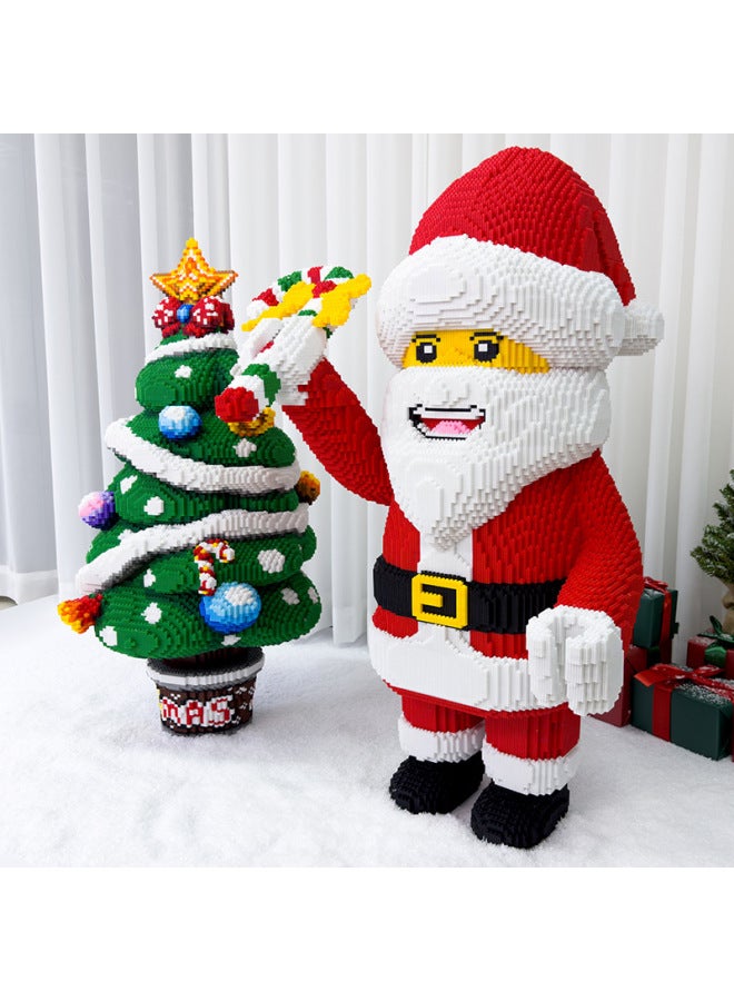 Santa Claus Snowman Educational Creative Cartoon Children's Assembled Toy Gift Miniature Diamond Small Particle Building Blocks-Color:7098 Snowball - Image 5