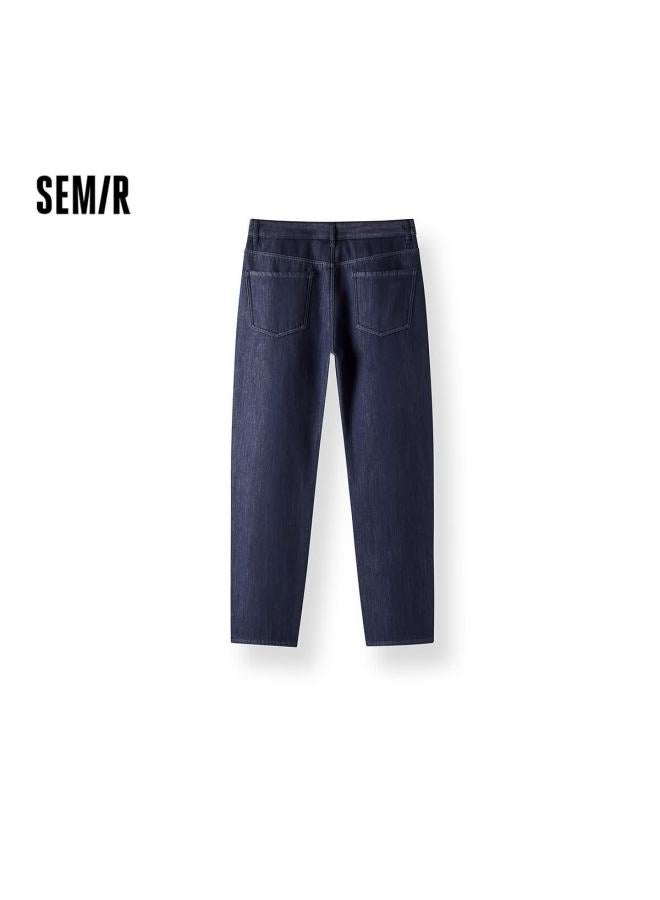 Semir Men's Winter Thickened Loose Straight-leg Jeans Vintage All-match Pants With Fleece 109725124105 - Image 1