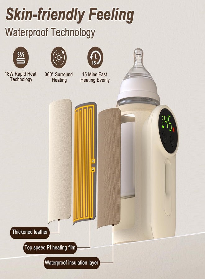 xeamun Portab Bottle Warmer for Travel,Fast Heating,6-Gear Temperature,Keep Warm for 5H,Must for Parents On The Go,Can Keep Warm While Feeding - Image 5