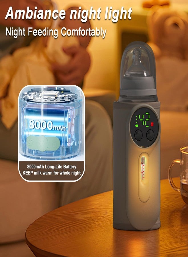 xeamun Portab Bottle Warmer for Travel,Fast Heating,6-Gear Temperature,Keep Warm for 5H,Must for Parents On The Go,Can Keep Warm While Feeding - Image 2