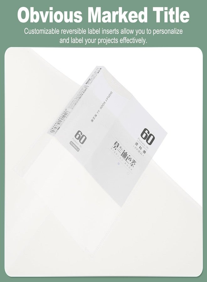 ام اند جي مجلد M&G ذو 60 جيبًا مع أكمام بلاستيكية من البولي بروبيلين، مقاس A4 (أبيض)، حافظة أعمال فنية مع واقيات شفافة للأوراق، عرض 120 صفحة لتنظيم المستندات، 310 × 235 × 40 مم - Image 3