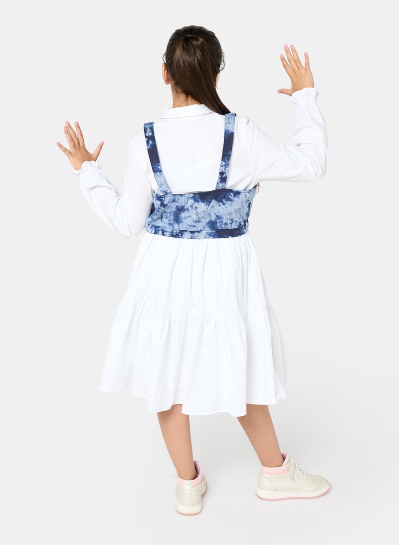 Panco Girls VACATION Batik Vest Detailed Dress - Image 2