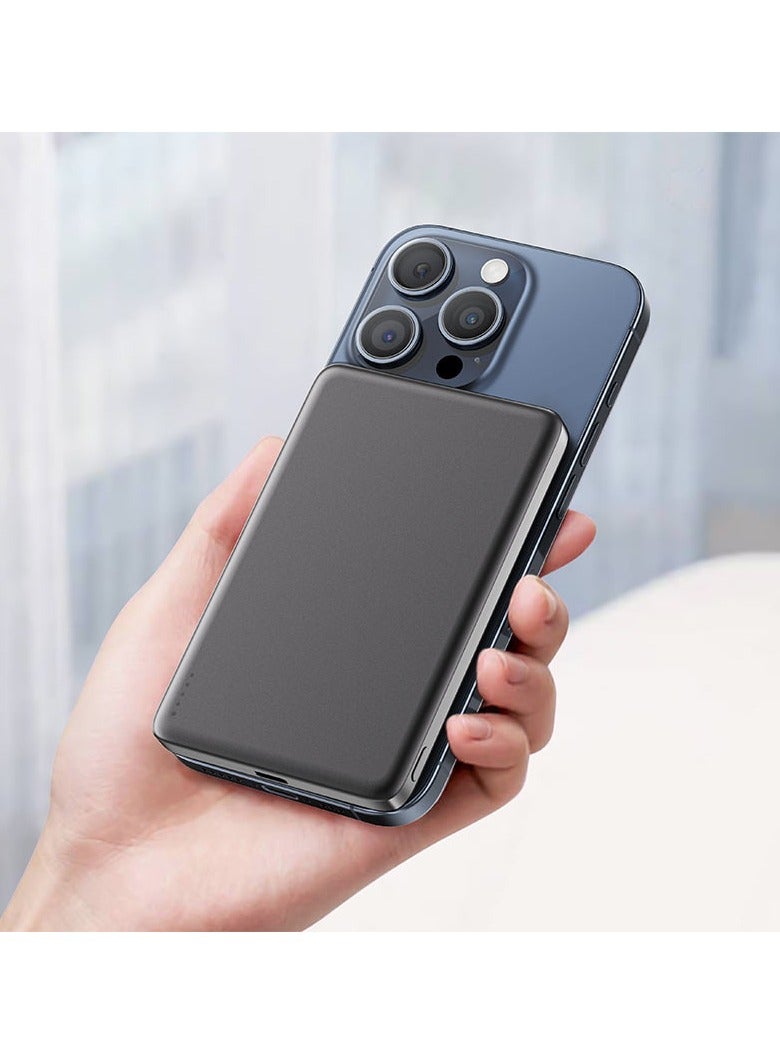 ACEFAST Fast Power Bank with 7.5W Magnetic Wireless Charging – Portable MagSafe-Compatible Charger, High-Speed USB-C Charging for iPhone & More – Black - Image 2