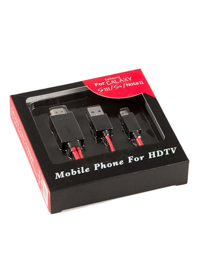 NIBEMINENT USB To HDMI TV AV Cable Adapter Black  - Image 2