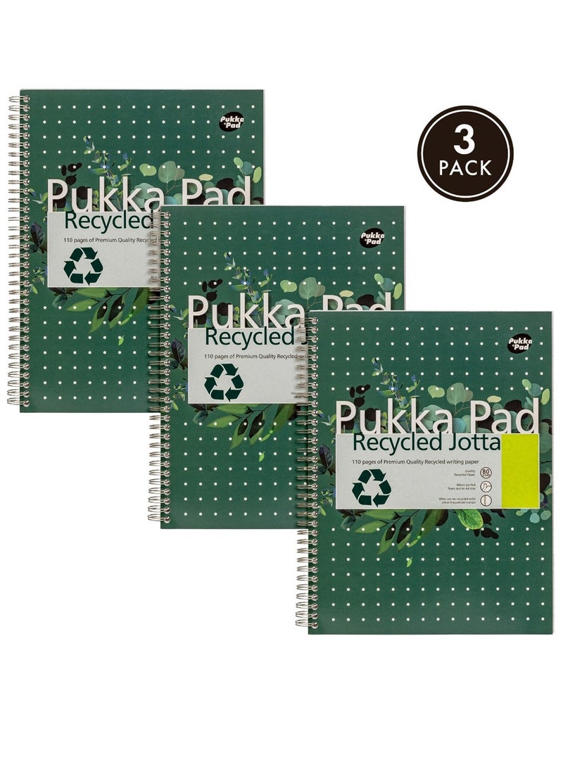 Pukka Pad - 3-Piece A4 Size Recycled Jotta Notebook 110 Pages - Image 1