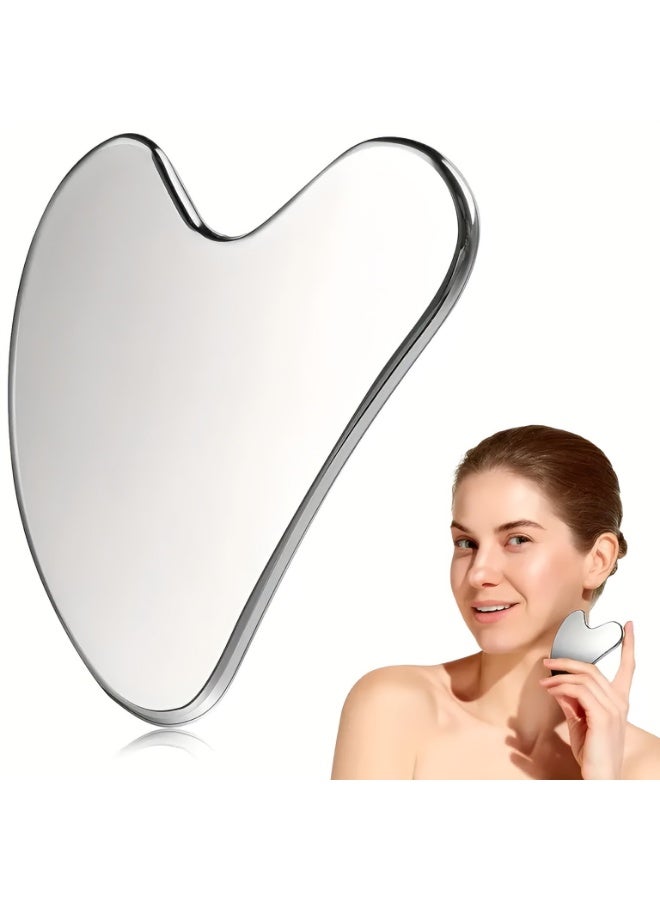 الفولاذ المقاوم للصدأ gua sha -المعدن، يقلل من التورم، والصرف الليمفاوي، وتوتر الوجه، والأداة القوية gua sha الصلب المقاوم للصدأ - Image 2