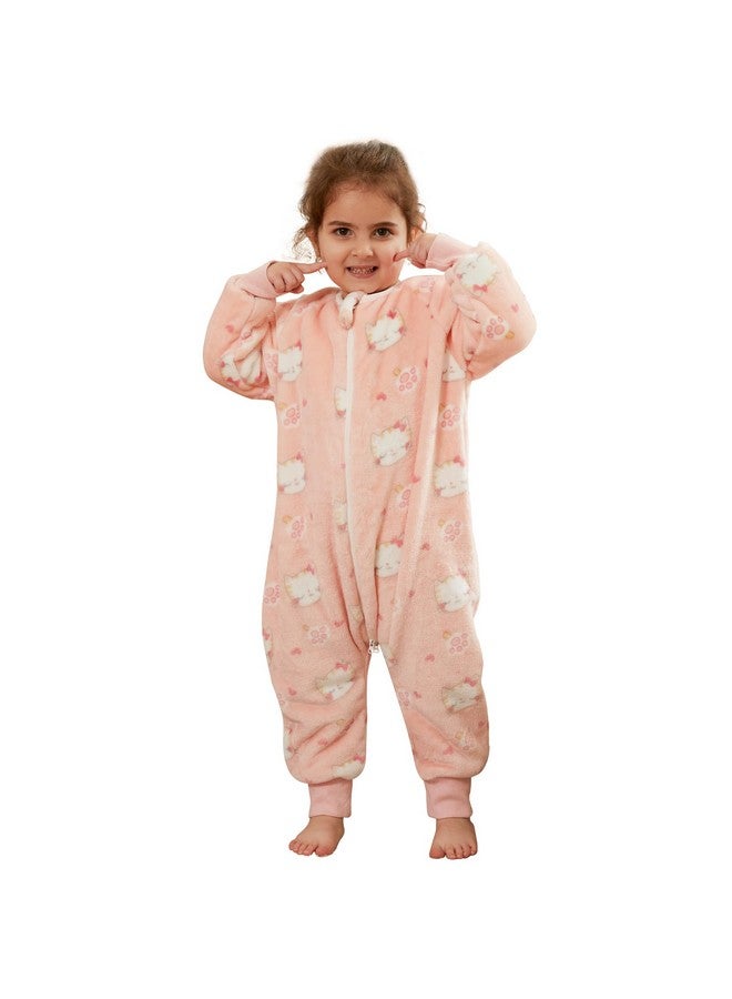 MICHLEY Flannel Baby Sleeping Bag Unisex Pajamas Long Sleeve Zipper Wearable Sleeping Sack For Autumn Winter Boys Girlscat34T Size 110 - Image 1