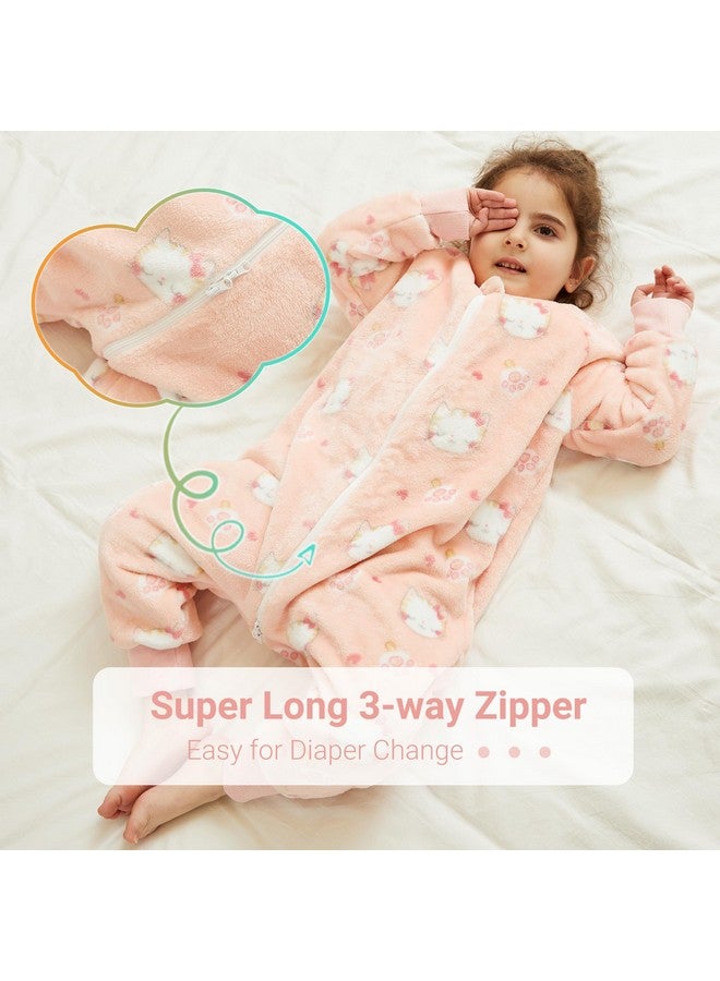 MICHLEY Flannel Baby Sleeping Bag Unisex Pajamas Long Sleeve Zipper Wearable Sleeping Sack For Autumn Winter Boys Girlscat34T Size 110 - Image 3