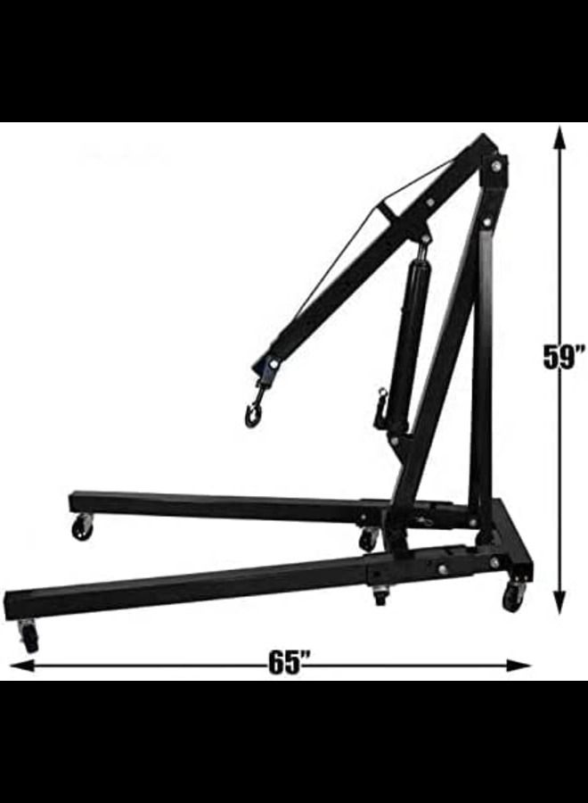 ABBASALI Folding 3 Ton Hoist Lift Jack With Wheels Engine Crane & Jack Stand 6 Ton Combo Pack For Garage  - Image 3