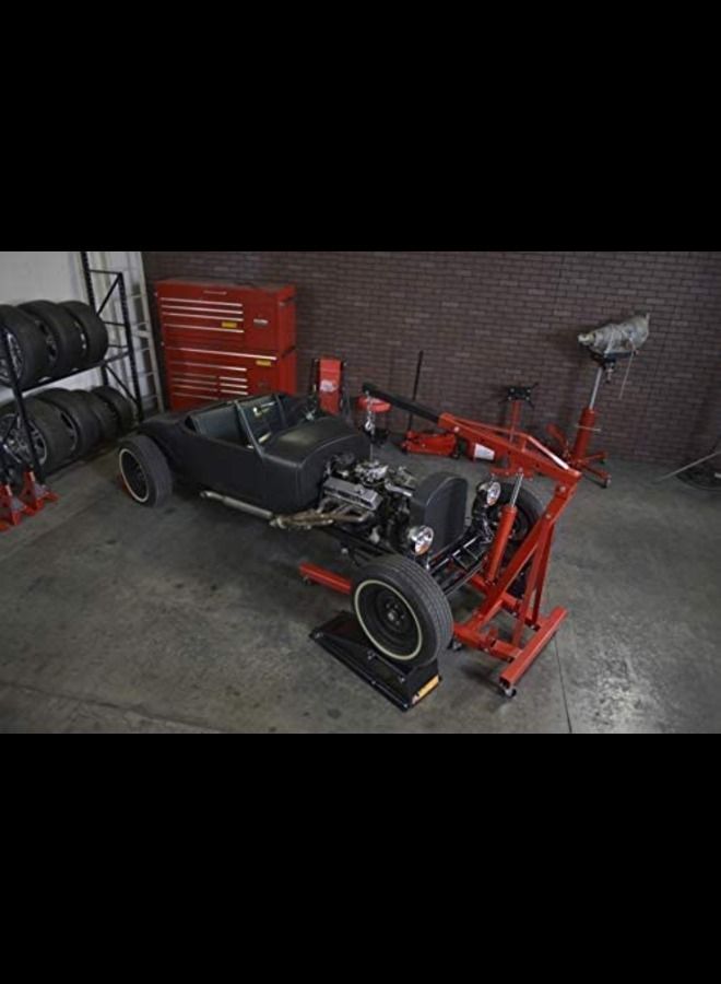 ABBASALI Folding 3 Ton Hoist Lift Jack With Wheels Engine Crane & Jack Stand 6 Ton Combo Pack For Garage  - Image 2